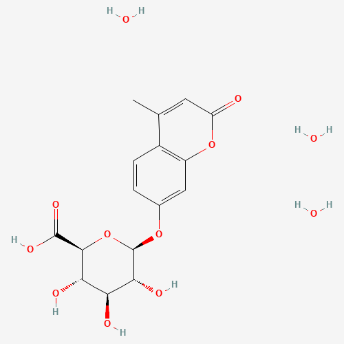 4-METHYLUMBELLIFERYL-BETA-D-GLUCURONIDE TRIHYDRATE (CAS: 199329-67-4) - Chemical Structure and Molecular Formula 