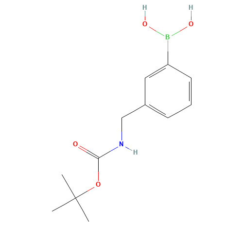 3-((N-BOC-AMINO)METHYL)PHENYLBORONIC ACID (CAS: 199609-62-6) - Chemical Structure and Molecular Formula 