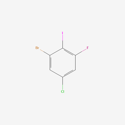 1-Bromo-5-chloro-3-fluoro-2-iodobenzene (CAS: 201849-16-3) - Chemical Structure and Molecular Formula 