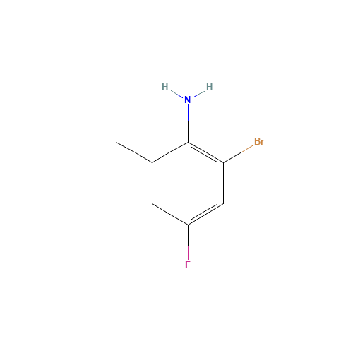 2-BROMO-4-FLUORO-6-METHYLANILINE (CAS: 202865-77-8) - Chemical Structure and Molecular Formula 
