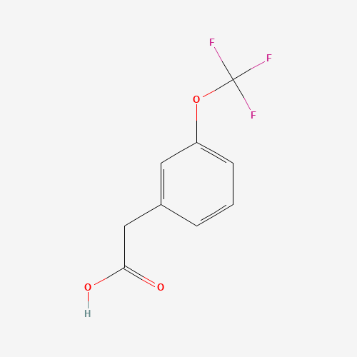 3-Trifluoromethoxyphenylacetic acid (CAS: 203302-97-0) - Chemical Structure and Molecular Formula 