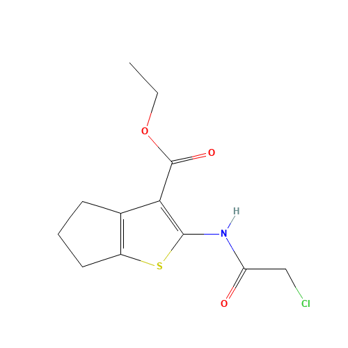 2-(2-CHLORO-ACETYLAMINO)-5,6-DIHYDRO-4H-CYCLOPENTA[B]THIOPHENE-3-CARBOXYLIC ACID ETHYL ESTER (CAS: 203385-15-3) - Related Chemical Product