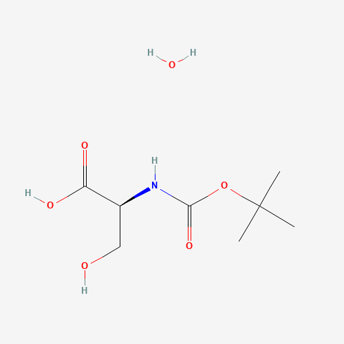 BOC-SER-OH H2O (CAS: 204191-40-2) - Chemical Structure and Molecular Formula 