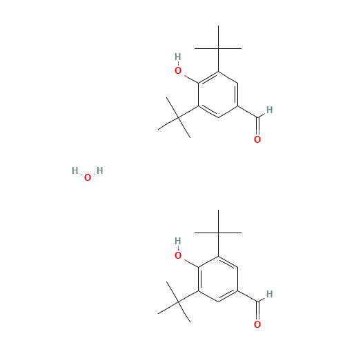 3,5-DI-TERT-BUTYL-4-HYDROXYBENZALDEHYDE HEMIHYDRATE (CAS: 207226-32-2) - Chemical Structure and Molecular Formula 