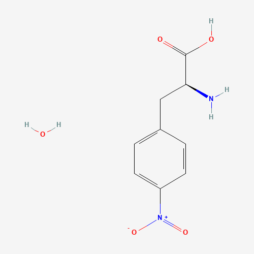 4-Nitro-L-phenylalanine monohydrate chemical structure 4-Nitro-L-phenylalanine monohydrate (CAS: 207591-86-4) - Chemical Structure and Molecular Formula