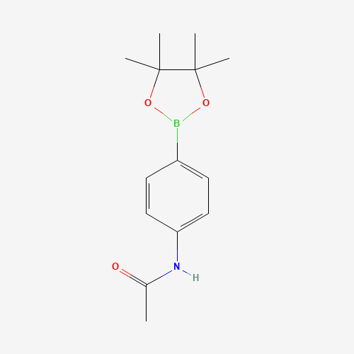 4'-(4,4,5,5-TETRAMETHYL-1,3,2-DIOXABOROLAN-2-YL)ACETANILIDE (CAS: 214360-60-8) - Chemical Structure and Molecular Formula 