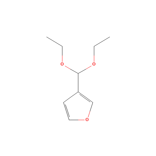 3-FURALDEHYDE DIETHYL ACETAL (CAS: 216144-29-5) - Chemical Structure and Molecular Formula 