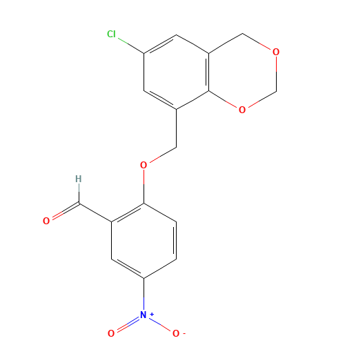 2-[(6-CHLORO-4H-1,3-BENZODIOXIN-8-YL)METHOXY]-5-NITROBENZALDEHYDE (CAS: 219539-02-3) - Related Chemical Product