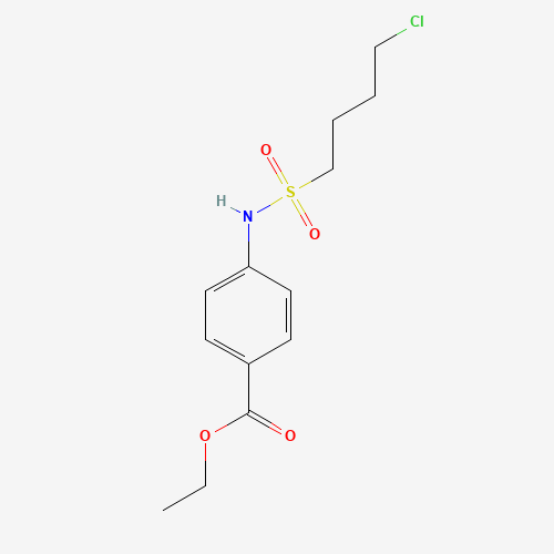 ETHYL 4-([(4-CHLOROBUTYL)SULFONYL]AMINO)BENZOATE (CAS: 219793-79-0) - Chemical Structure and Molecular Formula 