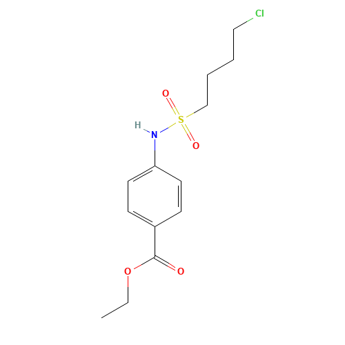 ETHYL 4-([(4-CHLOROBUTYL)SULFONYL]AMINO)BENZOATE (CAS: 219793-79-0) - Chemical Structure and Molecular Formula 