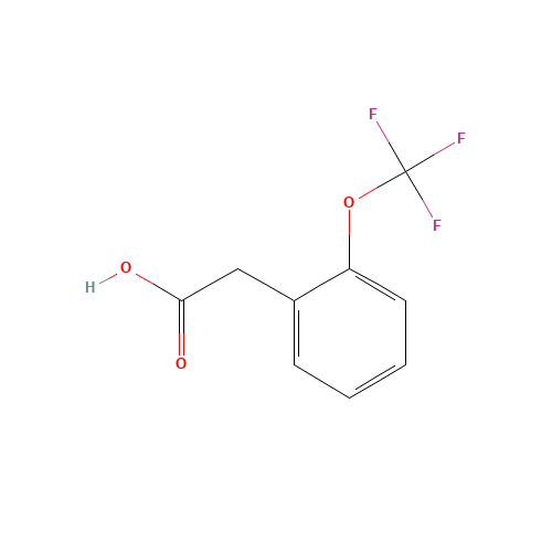 2-(Trifluoromethoxy)phenylacetic acid (CAS: 220239-67-8) - Chemical Structure and Molecular Formula 