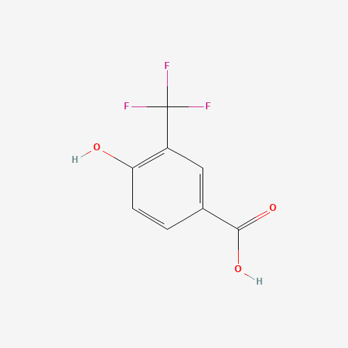 4-HYDROXY-3-(TRIFLUOROMETHYL)BENZOIC ACID (CAS: 220239-68-9) - Chemical Structure and Molecular Formula 
