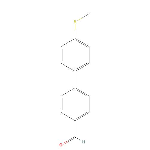 4'-METHYLSULFANYL-BIPHENYL-4-CARBALDEHYDE (CAS: 221018-02-6) - Chemical Structure and Molecular Formula 