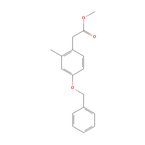 METHYL 2-METHYL-4-BENZYLOXY-PHENYLACETATE (CAS: 223406-97-1) - Chemical Structure and Molecular Formula 