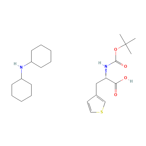(R)-N-BOC-3-THIENYLALANINE (CAS: 226880-86-0) - Chemical Structure and Molecular Formula 
