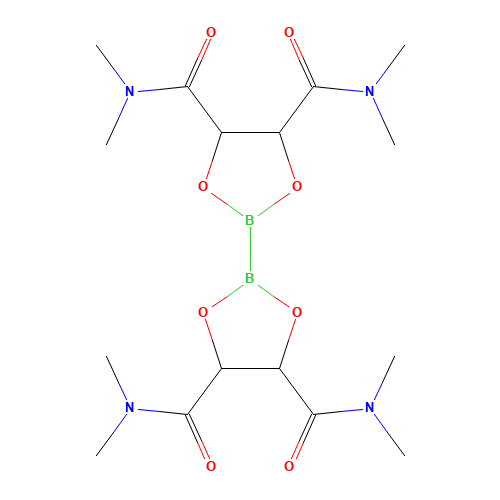 BIS(N,N,N',N'-TETRAMETHYL-D-TARTRAMIDEGLYCOLATO)DIBORON (CAS: 230299-42-0) - Chemical Structure and Molecular Formula 
