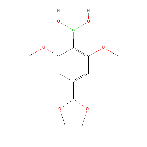 4-(1,3-DIOXOLAN-2-YL)-2,6-DIMETHOXYPHENYLBORONIC ACID (CAS: 232275-38-6) - Chemical Structure and Molecular Formula 