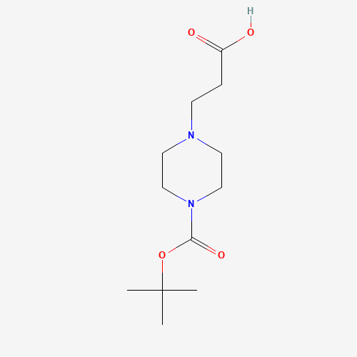 3-(1-TERT-BUTOXYCARBONYLPIPERAZIN-4-YL)PROPIONIC ACID (CAS: 242459-97-8) - Chemical Structure and Molecular Formula 