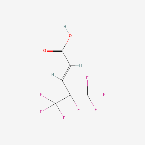 4,5,5,5-TETRAFLUORO-4-(TRIFLUOROMETHYL)-2-PENTENOIC ACID (CAS: 243139-64-2) - Chemical Structure and Molecular Formula 