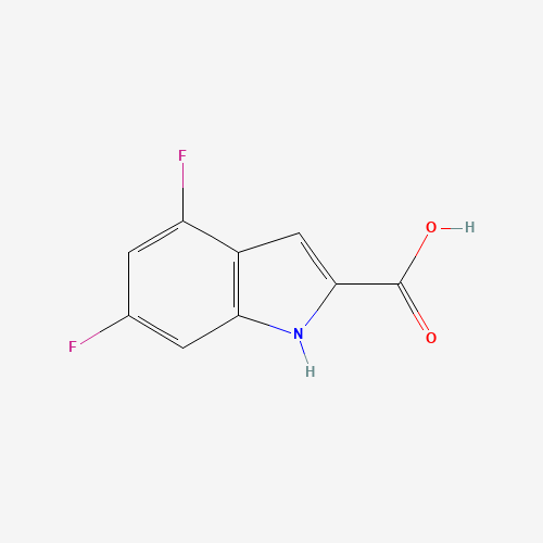 4,6-Difluoroindole-2-carboxylic acid (CAS: 247564-66-5) - Chemical Structure and Molecular Formula 