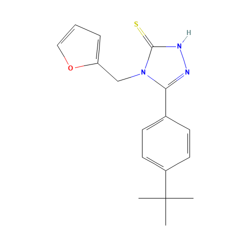 5-[4-(TERT-BUTYL)PHENYL]-4-(2-FURYLMETHYL)-4H-1,2,4-TRIAZOLE-3-THIOL (CAS: 261946-00-3) - Related Chemical Product