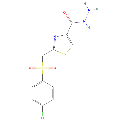 2-[[(4-CHLOROPHENYL)SULFONYL]METHYL]-1,3-THIAZOLE-4-CARBOHYDRAZIDE (CAS: 263015-77-6) - Related Chemical Product