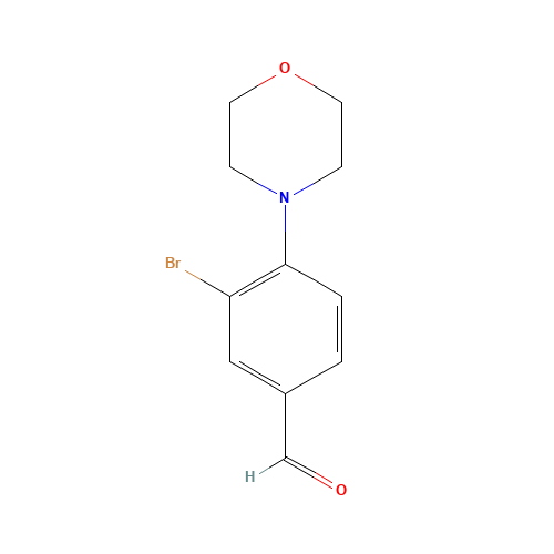 3-BROMO-4-(N-MORPHOLINO)BENZALDEHYDE (CAS: 263349-24-2) - Chemical Structure and Molecular Formula 