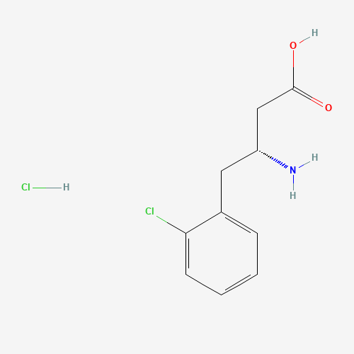 (R)-3-AMINO-4-(2-CHLOROPHENYL)BUTANOIC ACID HYDROCHLORIDE (CAS: 268734-28-7) - Chemical Structure and Molecular Formula 