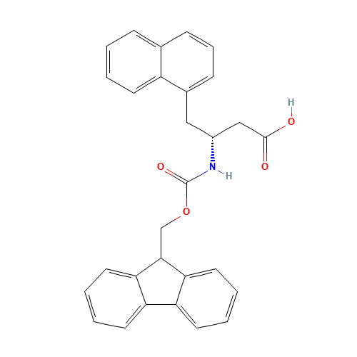 FMOC-(R)-3-AMINO-4-(1-NAPHTHYL)-BUTYRIC ACID (CAS: 269398-89-2) - Chemical Structure and Molecular Formula 
