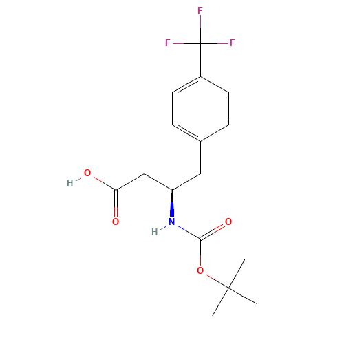 BOC-(R)-3-AMINO-4-(4-TRIFLUOROMETHYL-PHENYL)-BUTYRIC ACID (CAS: 269726-77-4) - Related Chemical Product