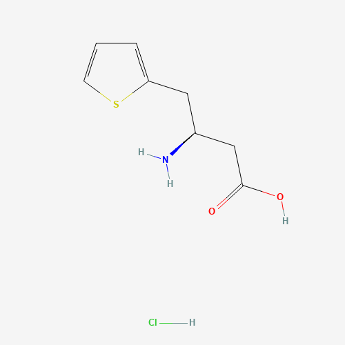 (S)-3-AMINO-4-(2-THIENYL)BUTANOIC ACID HYDROCHLORIDE (CAS: 269726-88-7) - Chemical Structure and Molecular Formula 