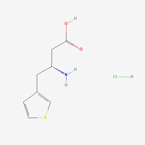 (R)-3-AMINO-4-(3-THIENYL)BUTANOIC ACID HYDROCHLORIDE (CAS: 269726-91-2) - Chemical Structure and Molecular Formula 