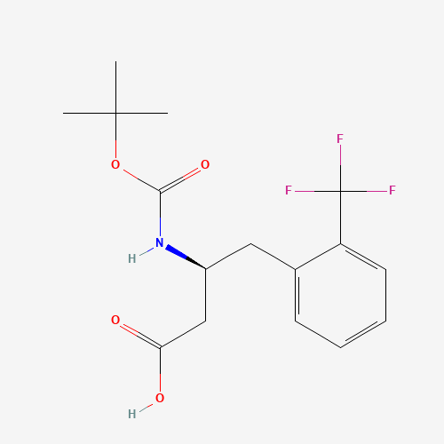 BOC-(S)-3-AMINO-4-(2-TRIFLUOROMETHYL-PHENYL)-BUTYRIC ACID (CAS: 270065-74-2) - Related Chemical Product