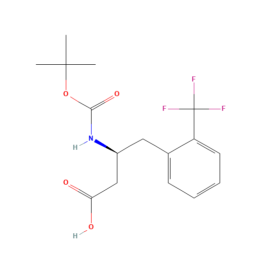 BOC-(S)-3-AMINO-4-(2-TRIFLUOROMETHYL-PHENYL)-BUTYRIC ACID (CAS: 270065-74-2) - Related Chemical Product