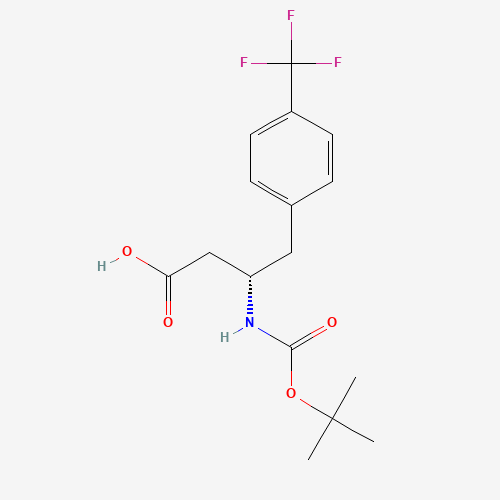 BOC-(S)-3-AMINO-4-(4-TRIFLUOROMETHYL-PHENYL)-BUTYRIC ACID (CAS: 270065-80-0) - Related Chemical Product