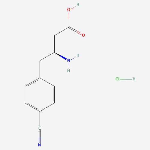 (S)-3-AMINO-4-(4-CYANOPHENYL)BUTANOIC ACID HYDROCHLORIDE (CAS: 270065-88-8) - Chemical Structure and Molecular Formula 