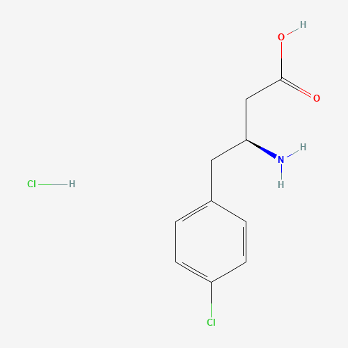 (S)-3-AMINO-4-(4-CHLOROPHENYL)BUTANOIC ACID HYDROCHLORIDE (CAS: 270596-41-3) - Chemical Structure and Molecular Formula 