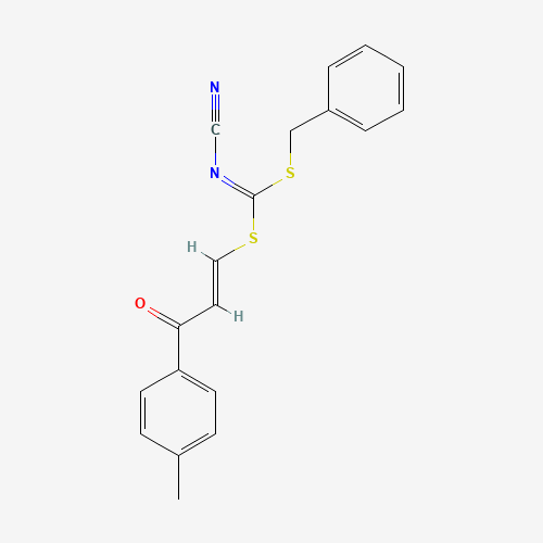 BENZYL [3-OXO-3-(4-METHYLPHENYL)PROP-1-ENYL]CYANOCARBONIMIDODITHIOATE (CAS: 275370-80-4) - Related Chemical Product