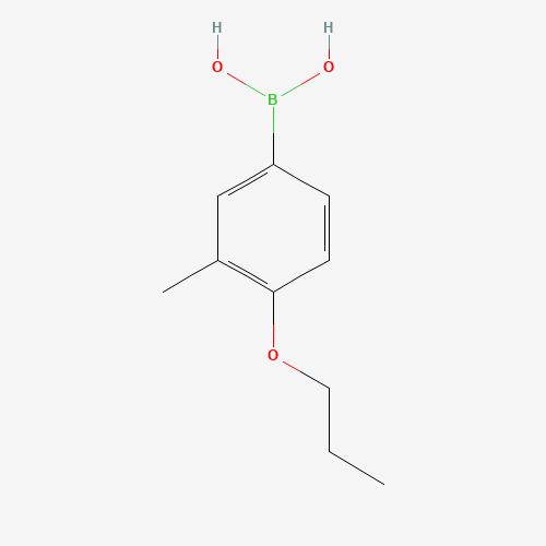 (4-PROPOXY-3-METHYL)BENZENEBORONIC ACID (CAS: 279262-88-3) - Chemical Structure and Molecular Formula 