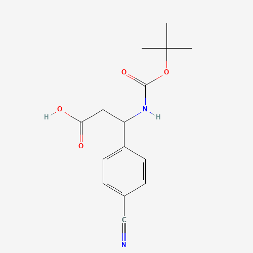 3-N-Boc-3-(4-cyanophenyl)propionic acid (CAS: 282524-88-3) - Chemical Structure and Molecular Formula 