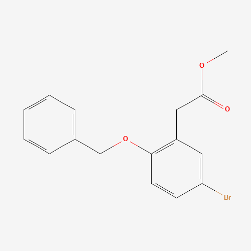METHYL 2-(2-(BENZYLOXY)-5-BROMOPHENYL)ACETATE (CAS: 282536-92-9) - Chemical Structure and Molecular Formula 