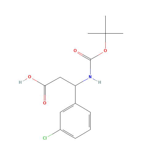 3-TERT-BUTOXYCARBONYLAMINO-3-(3-CHLORO-PHENYL)-PROPIONIC ACID (CAS: 284493-67-0) - Related Chemical Product