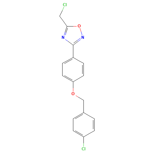 3-[4-[(4-CHLOROBENZYL)OXY]PHENYL]-5-(CHLOROMETHYL)-1,2,4-OXADIAZOLE (CAS: 286841-02-9) - Related Chemical Product
