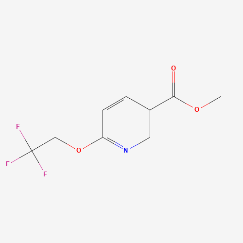 6-(2,2,2-TRIFLUOROETHOXY)NICOTINIC ACID METHYL ESTER (CAS: 287979-27-5) - Chemical Structure and Molecular Formula 
