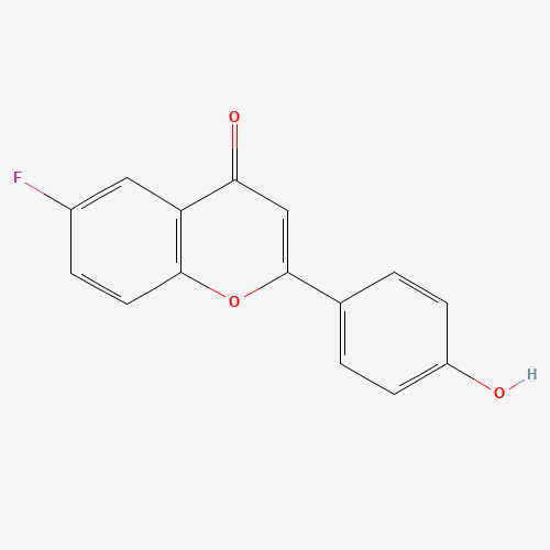 6-FLUORO-4'-HYDROXYFLAVONE (CAS: 288401-03-6) - Chemical Structure and Molecular Formula 