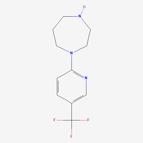 1-[5-(TRIFLUOROMETHYL)PYRID-2-YL]-1,4-DIAZEPANE (CAS: 306934-70-3) - Chemical Structure and Molecular Formula 