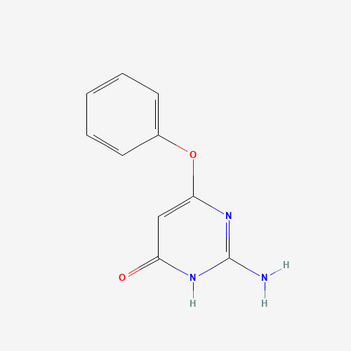 2-AMINO-4-HYDROXY-6-PHENOXYPYRIMIDINE (CAS: 313961-69-2) - Chemical Structure and Molecular Formula 