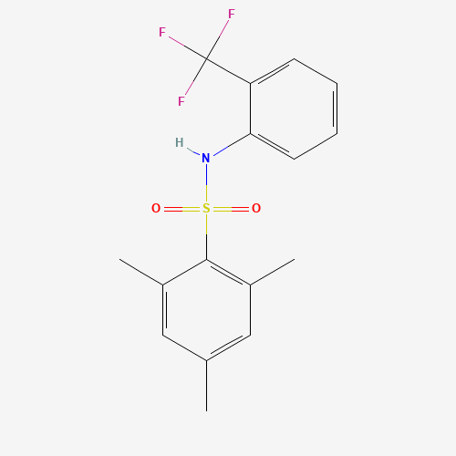 2,4,6-TRIMETHYL-N-[2-(TRIFLUOROMETHYL)PHENYL]BENZENESULFONAMIDE (CAS: 313981-55-4) - Chemical Structure and Molecular Formula 