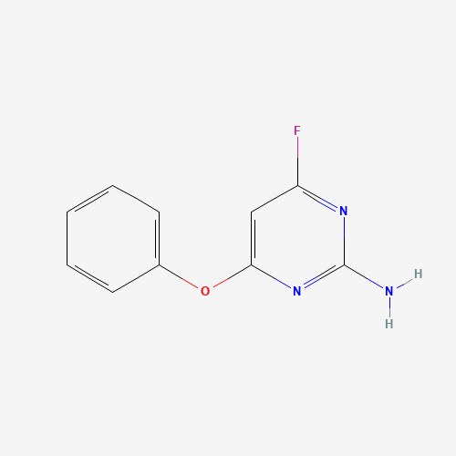 2-Amino-4-fluoro-6-phenoxypyrimidine (CAS: 314029-36-2) - Chemical Structure and Molecular Formula 