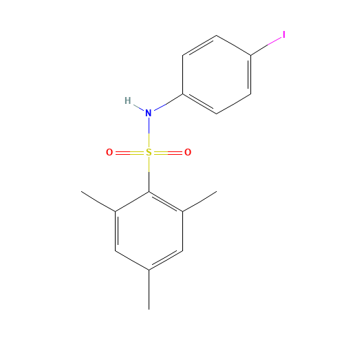 N-(2,4,6-TRIMETHYLPHENYL)SULFONYL(4-IODO)ANILINE (CAS: 314054-07-4) - Chemical Structure and Molecular Formula 